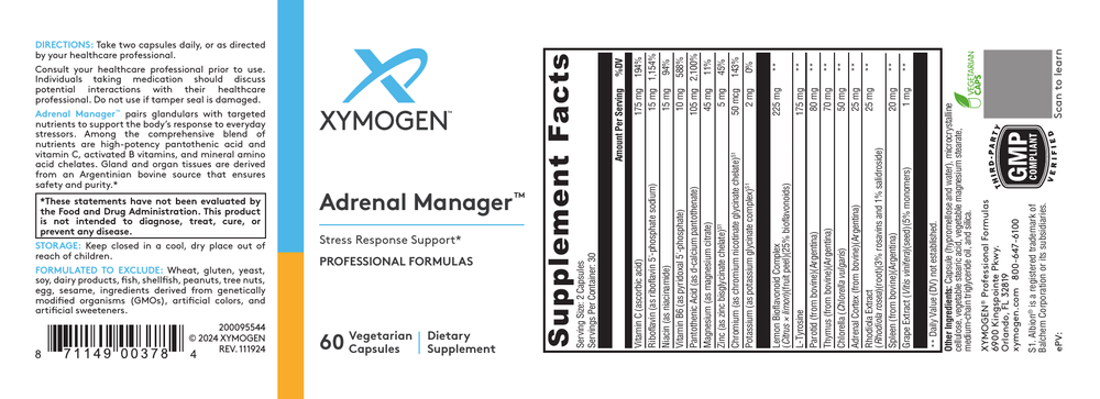 Product image for Adrenal Manager.