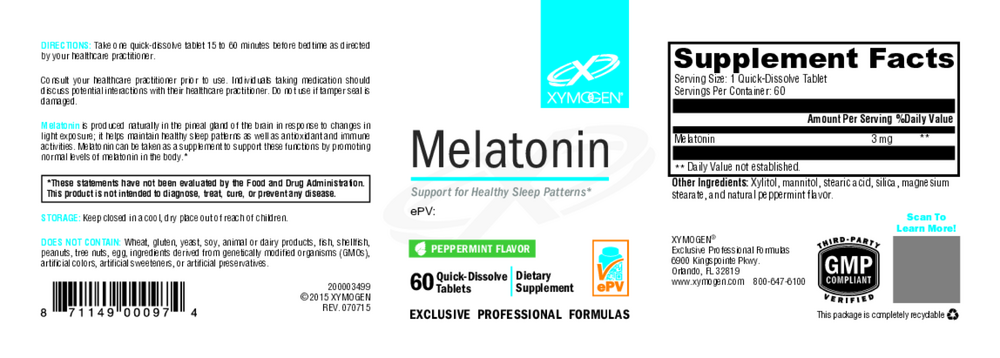 Product image for Melatonin Peppermint.