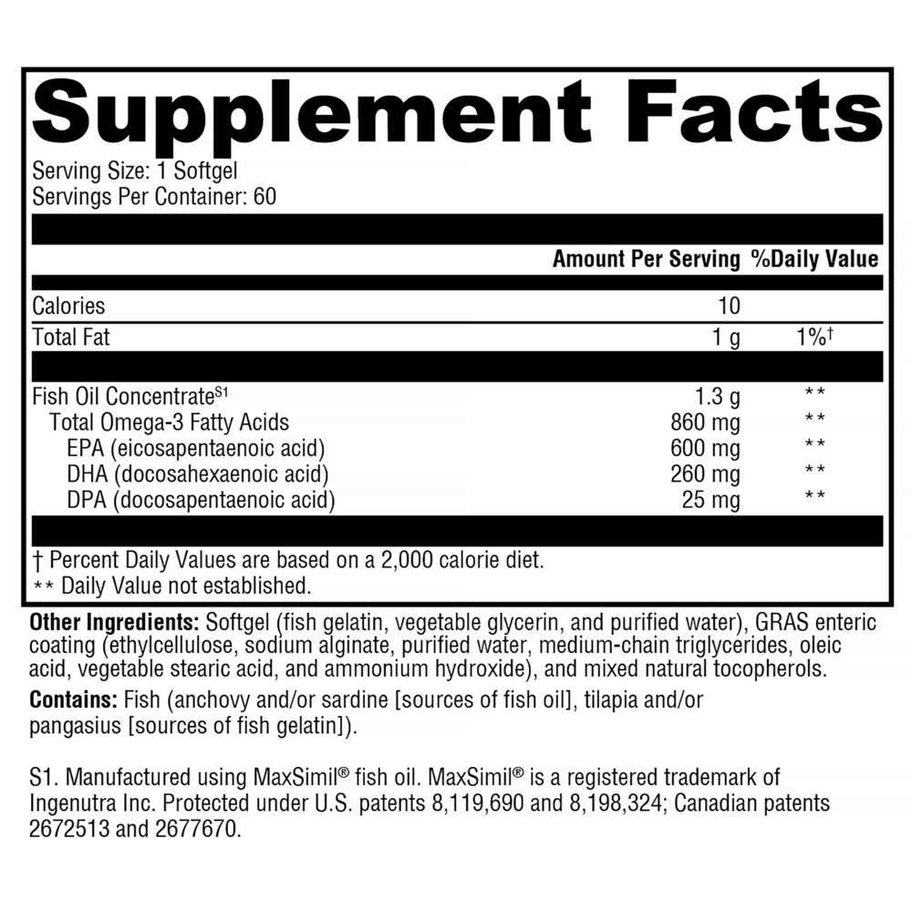 Product image for Omega MonoPure 1300 EC (Fish Oil).