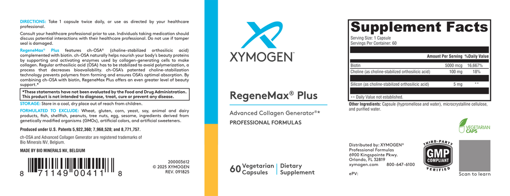 Product image for RegeneMax Plus (Biotin and Choline).