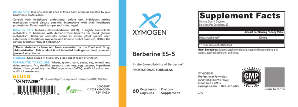 Product image for Berberine ES-5 Dihydroberberine S1.