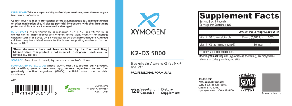 Product image for K2-D3 5000 Vitamin D3.