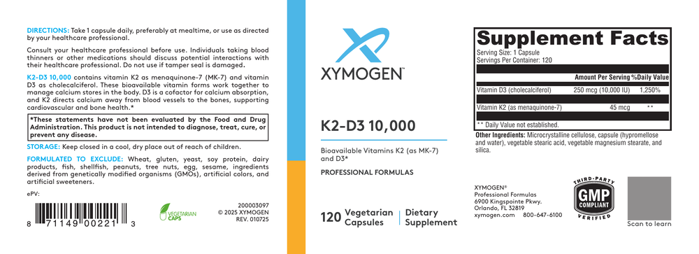 Product image for K2-D3 10,000 Vitamin D3.
