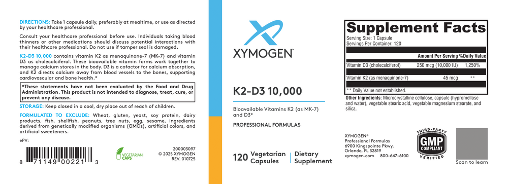 Product image for K2-D3 10,000 (Vitamin D3).