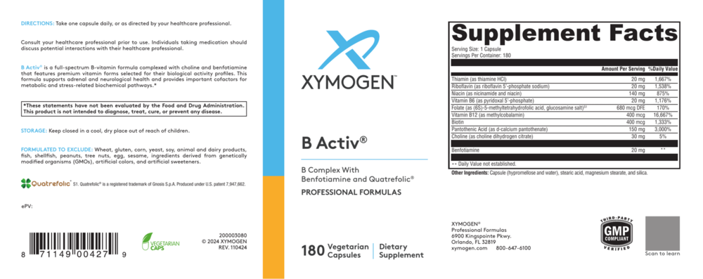 Product image for B Activ (B Vitamin Complex).