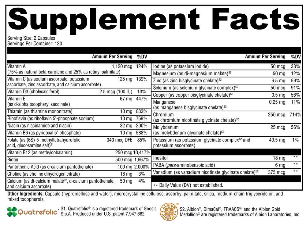 Product image for ActivNutrients Without Iron (Multivitamin).