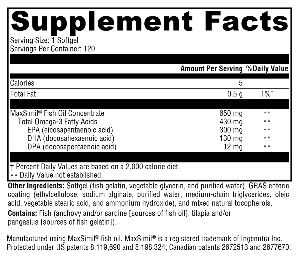 Product image for Omega MonoPure 650 EC (Fish Oil).