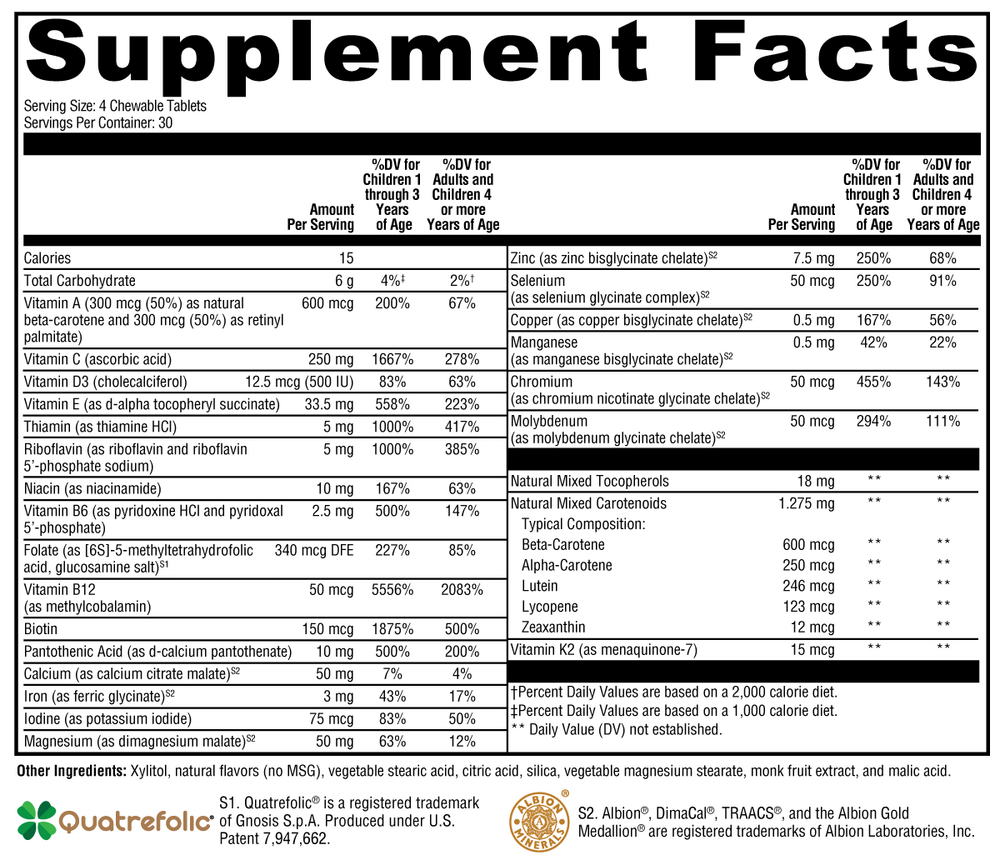 Product image for ActivNutrients Chewable Mixed Berry (Multivitamin).