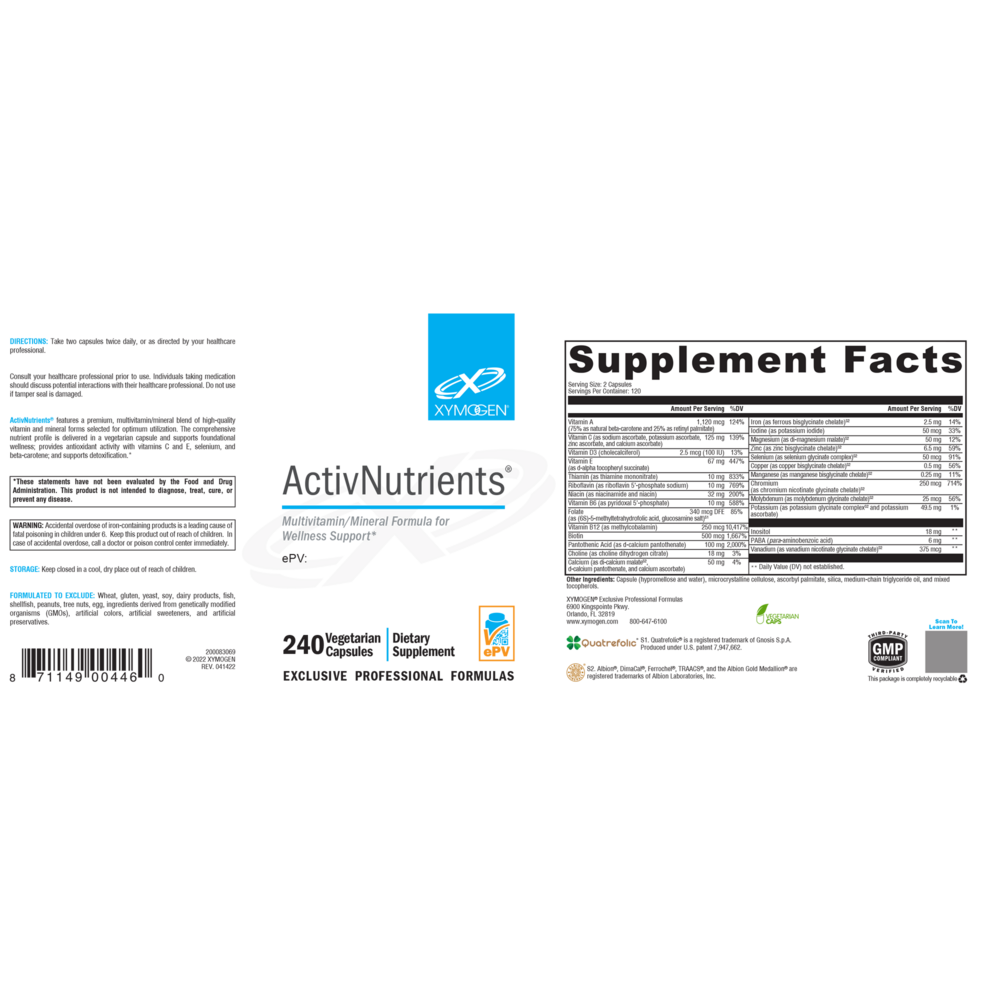 Product image for ActivNutrients (Multivitamin).