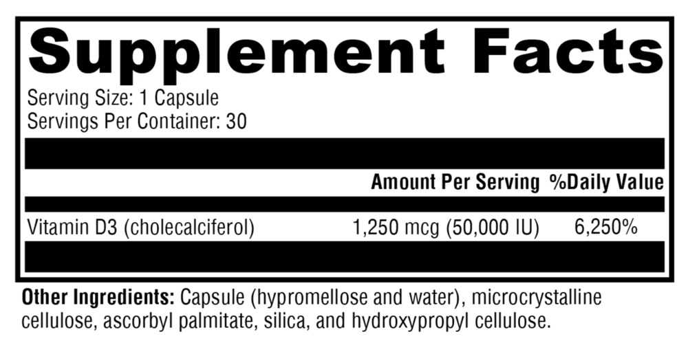 Product image for D3 50,000.