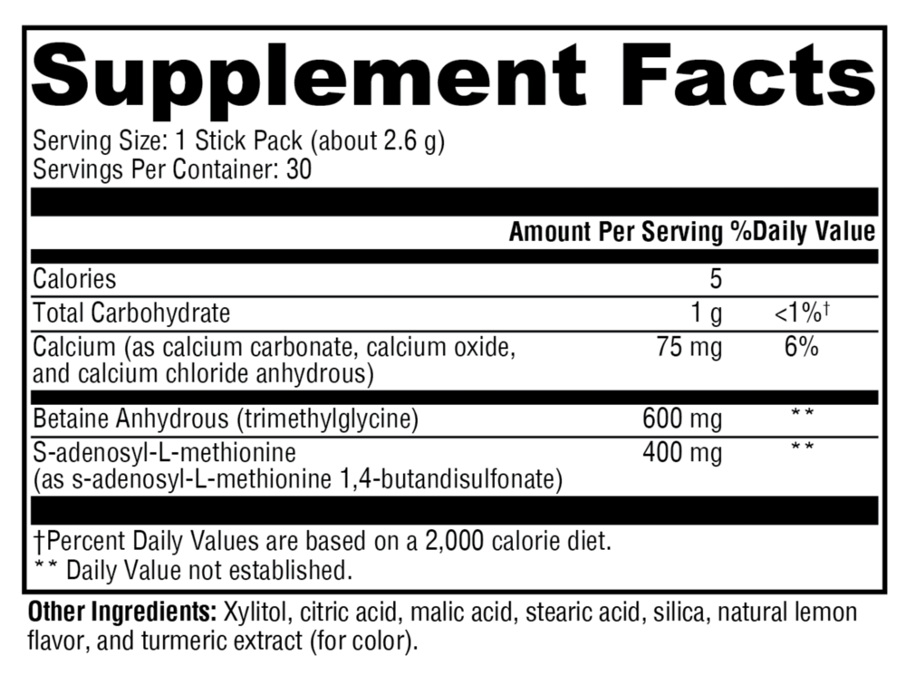 Product image for SAM-e &amp; TMG Lemon.