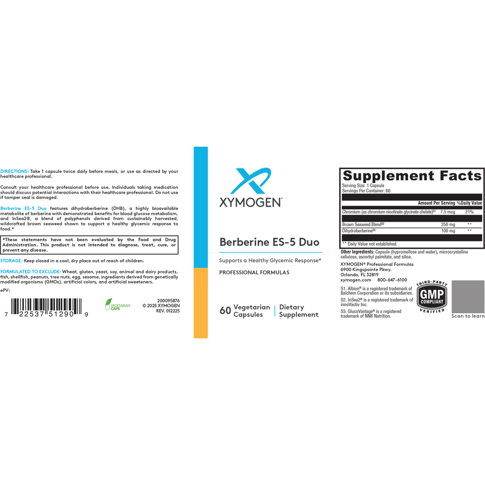 Product image for Berberine ES-5 Duo (Dihydroberberine).