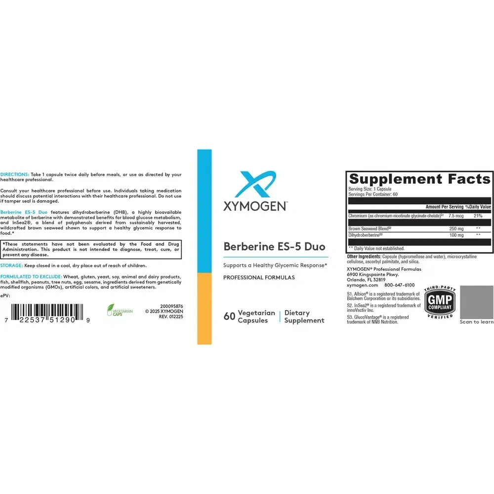 Product image for Berberine ES-5 Duo (Dihydroberberine).