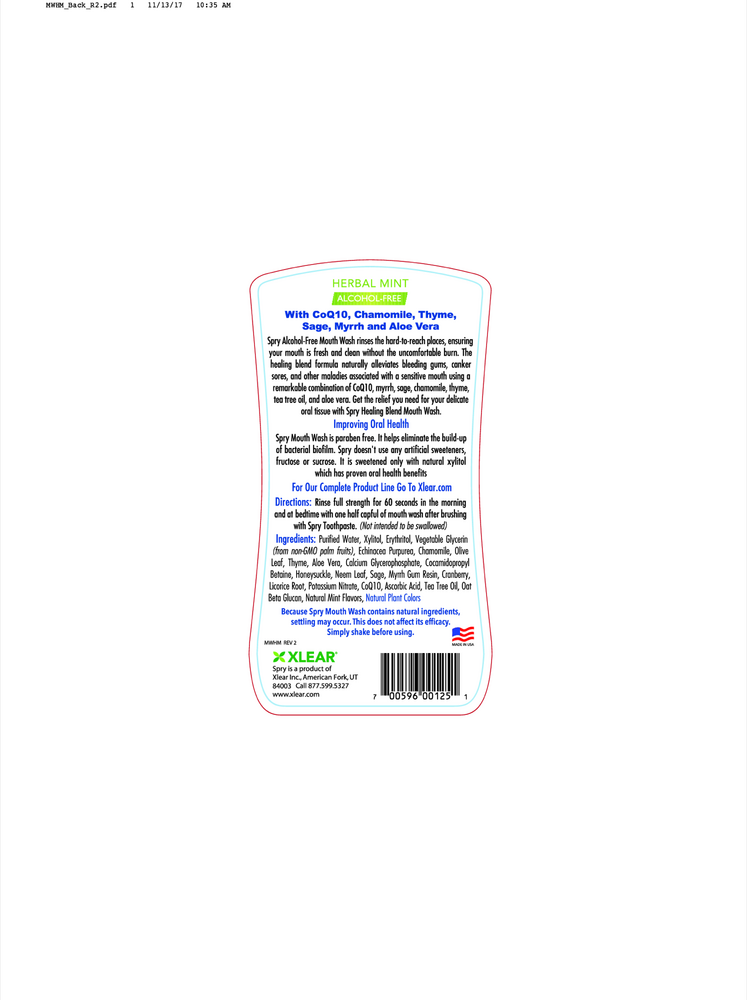 Product image for Spry Herbal Mint Mouth Wash Alcohol Free.