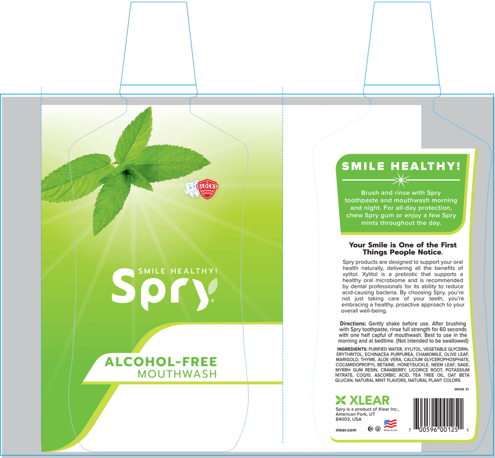 Product image for Spry Herbal Mint Mouth Wash Alcohol Free.