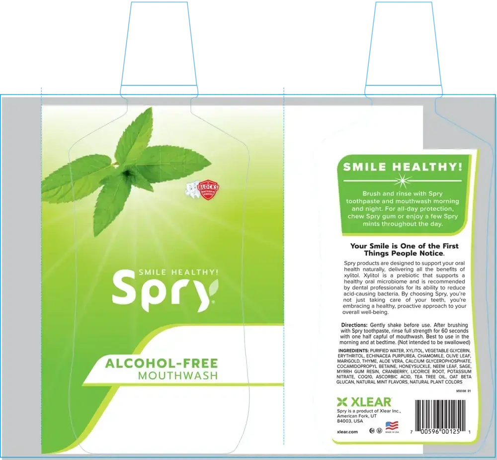 Product image for Spry Herbal Mint Mouth Wash Alcohol Free.