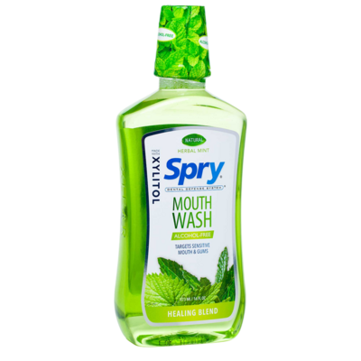 Spry Herbal Mint Mouth Wash Alcohol Free 16 Ounces