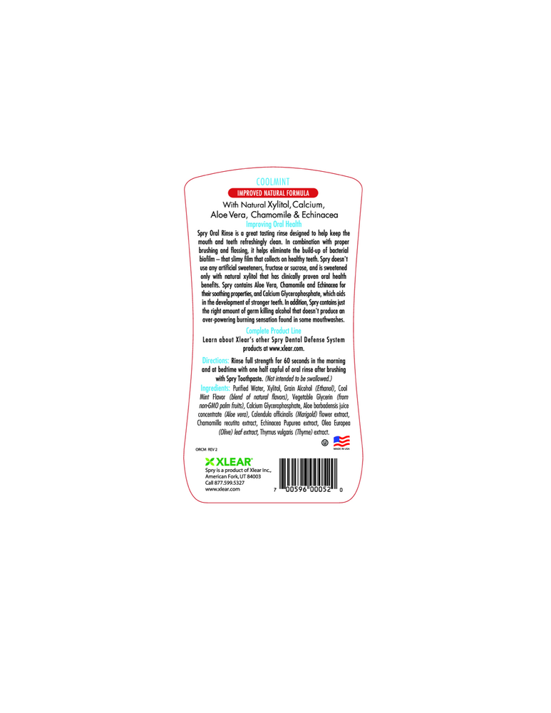 Product image for Spry Oral Rinse - Cool Mint.