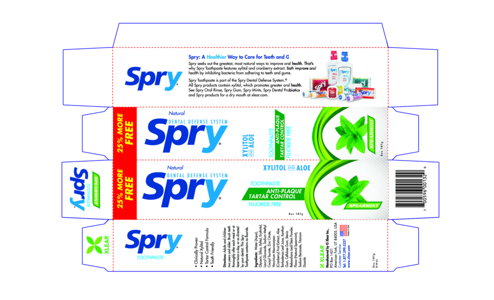 Product image for Spearmint Xylitol Toothpaste, Fluoride-Free.