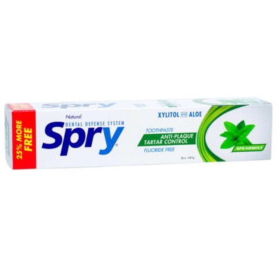 Spearmint Xylitol Toothpaste, Fluoride-Free 5 Ounces