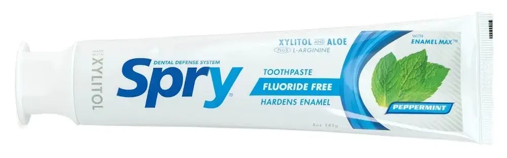 Product image for Xylitol and Aloe Toothpaste, Fluoride Free, Peppermint.