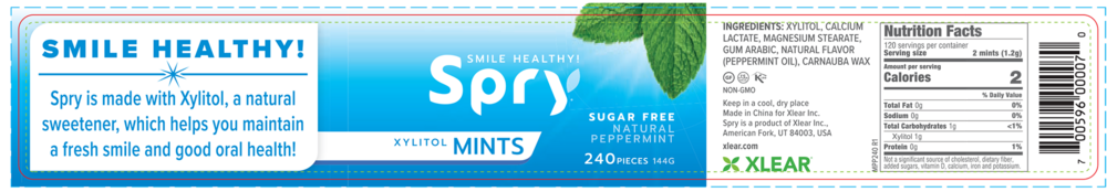 Product image for Natural Peppermint Xylitol Mints.