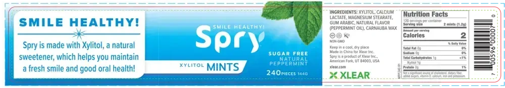 Product image for Natural Peppermint Xylitol Mints.