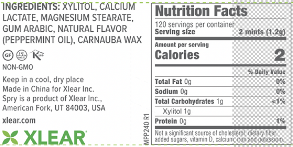 Product image for Natural Peppermint Xylitol Mints.