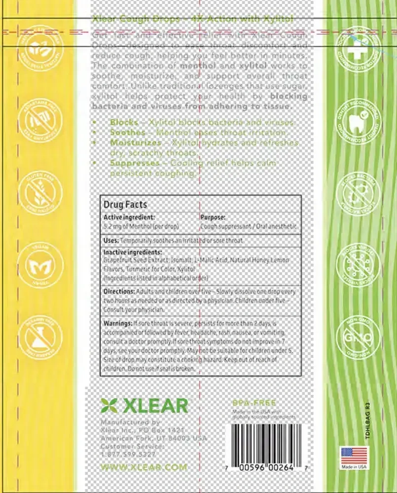 Product image for Sugar Free Cough Drops, Natural Honey Lemon.