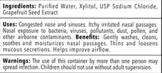 Product image for Xylitol and Saline Nasal Spray.