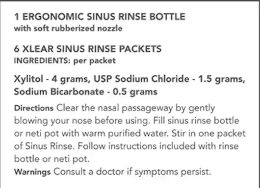 Product image for Xlear Sinus Netirinse Bottle.