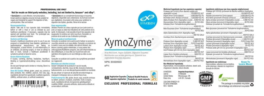 Product image for XymoZyme (Digestive Enzymes).