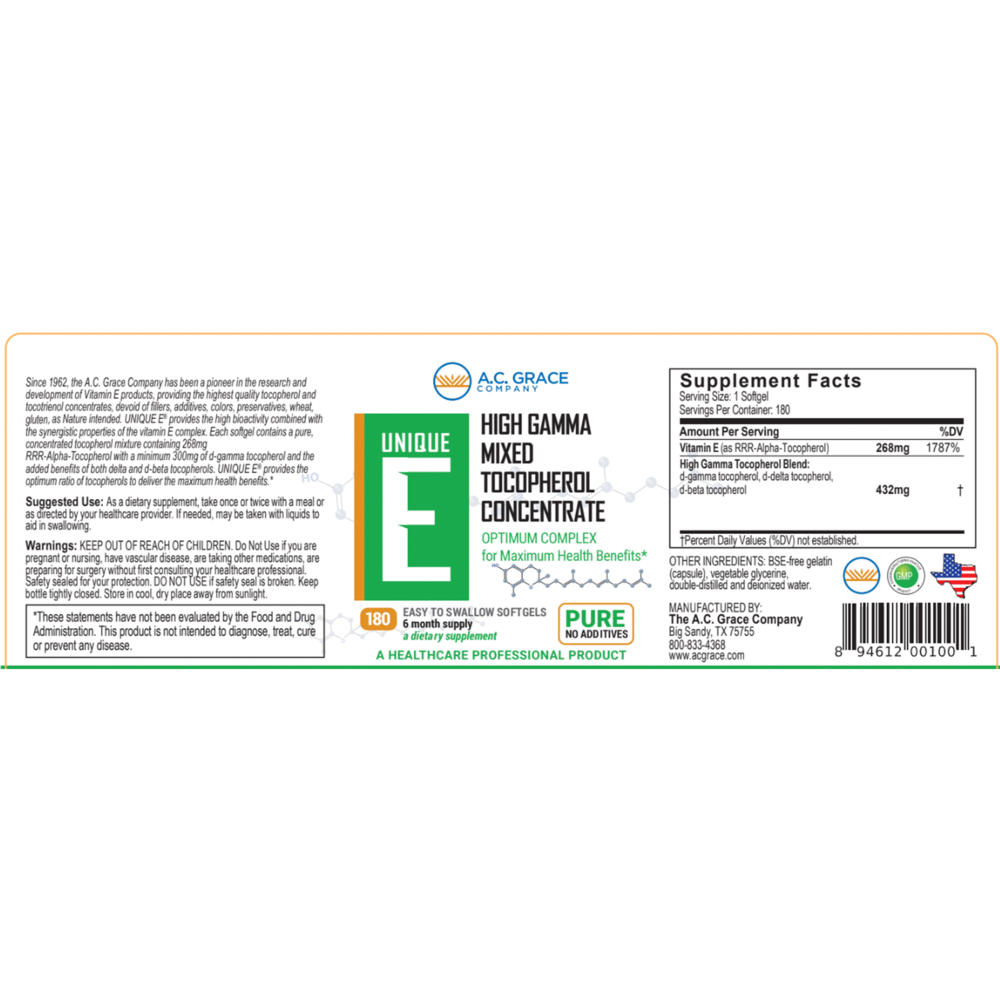 Product image for UNIQUE E® Mixed Tocopherols Concentrate.
