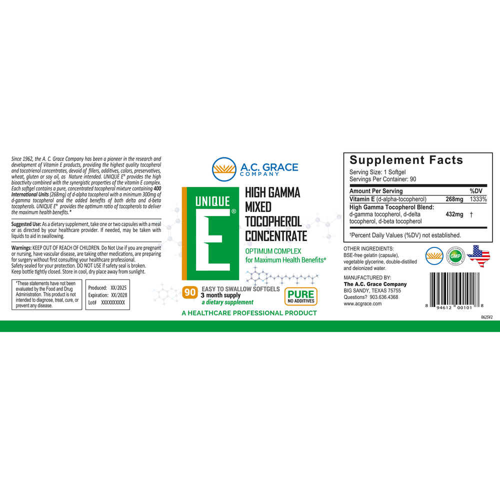 Product image for UNIQUE E® Mixed Tocopherols Concentrate.