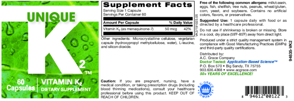 Product image for Unique Vitamin K2.