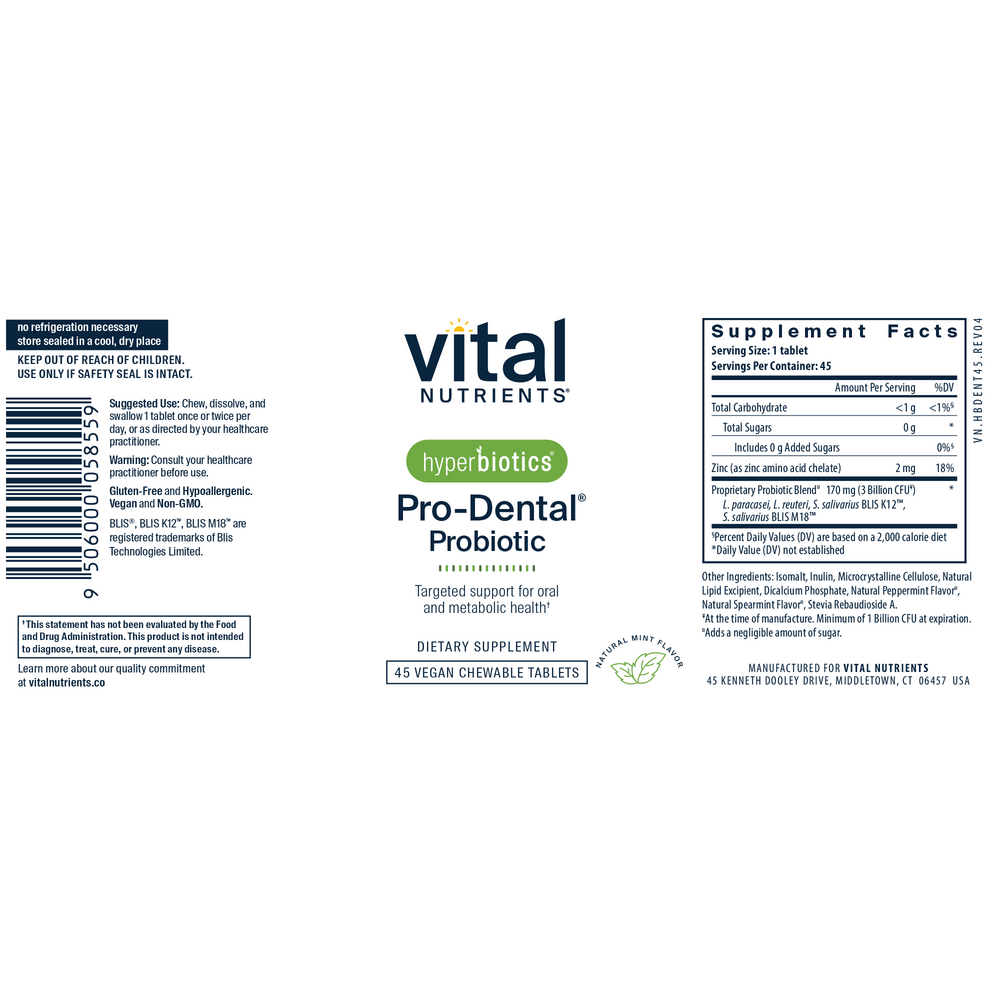 Product image for Hyperbiotics Pro-Dental Probiotic.