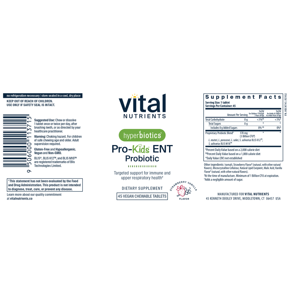Product image for Hyperbiotics Pro-Kids ENT® Probiotic.