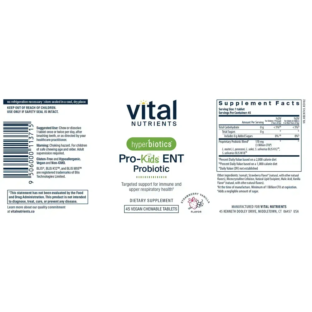 Product image for Hyperbiotics Pro-Kids ENT® Probiotic.