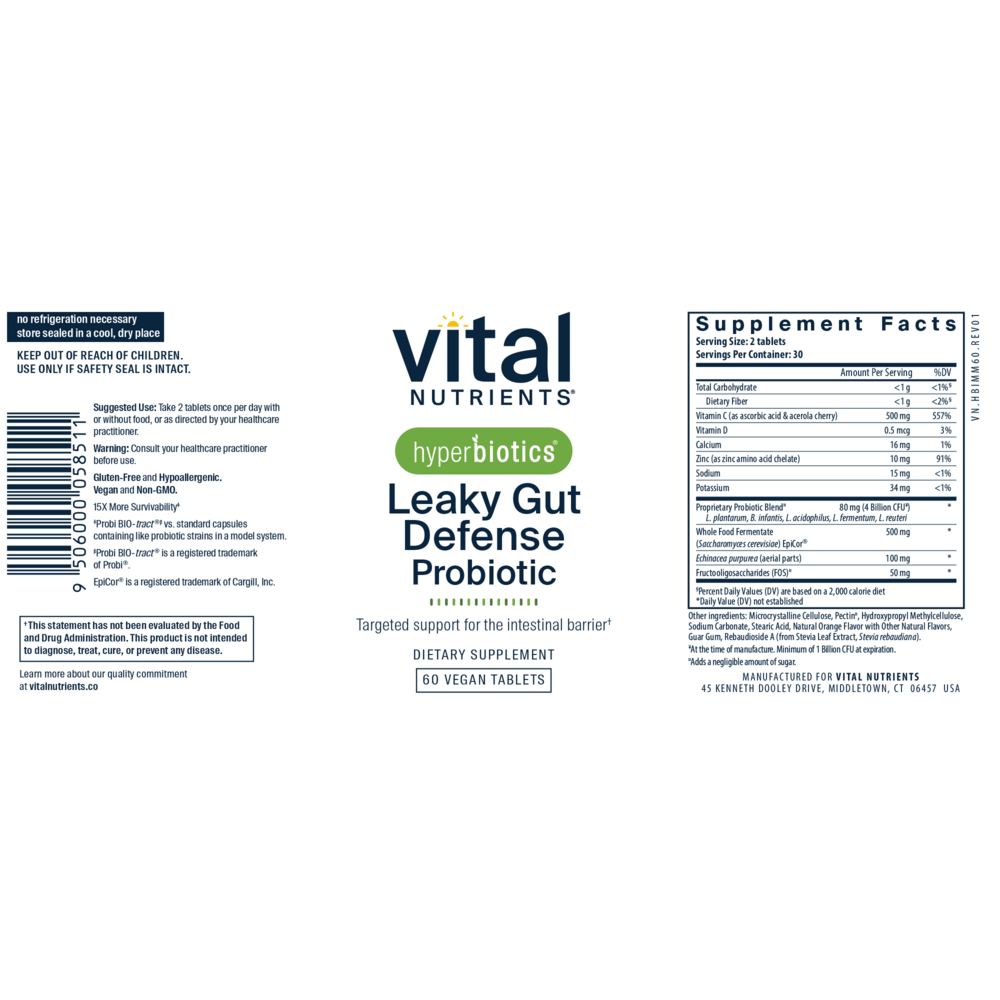 Product image for Hyperbiotics Leaky Gut Defense Probiotic.