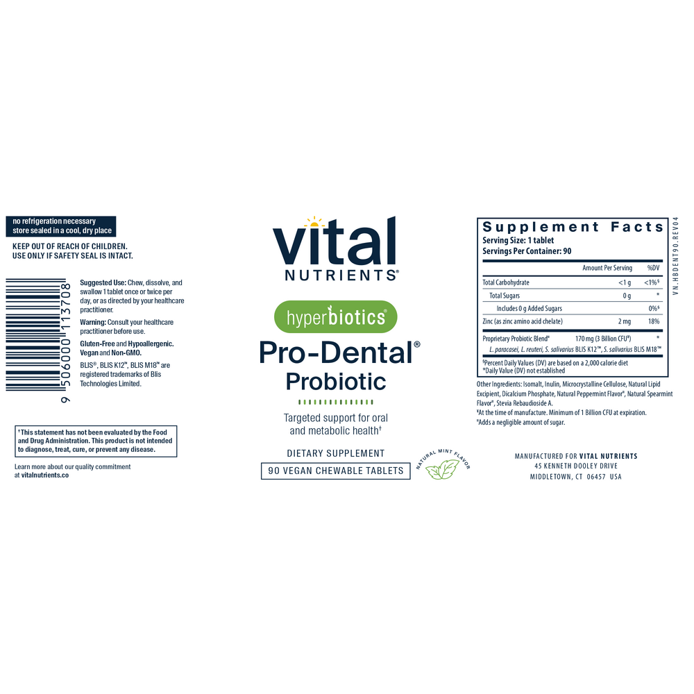 Product image for Hyperbiotics Pro-Dental Probiotic.