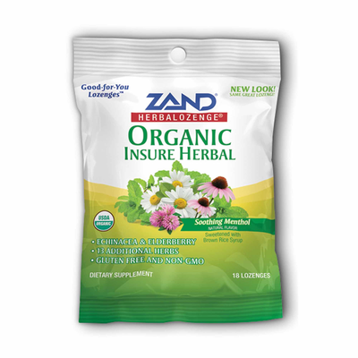 HerbaLozenge® Organic Insure Herbal - Menthol 18 lozenges