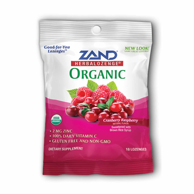 HerbaLozenge® Organic - Cranberry Raspberry 18 lozenges