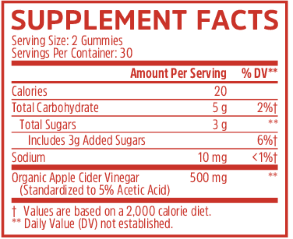 Product image for Apple Cider Vinegar Gummies.