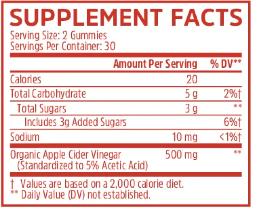 Product image for Apple Cider Vinegar Gummies.