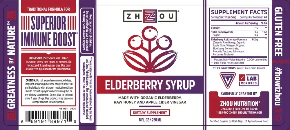 Product image for Elderberry Syrup Organic.