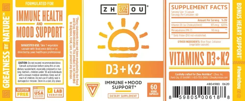 Product image for K2 + D3.