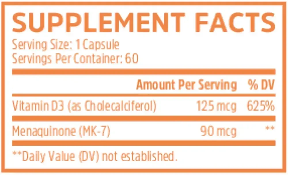 Product image for K2 + D3.
